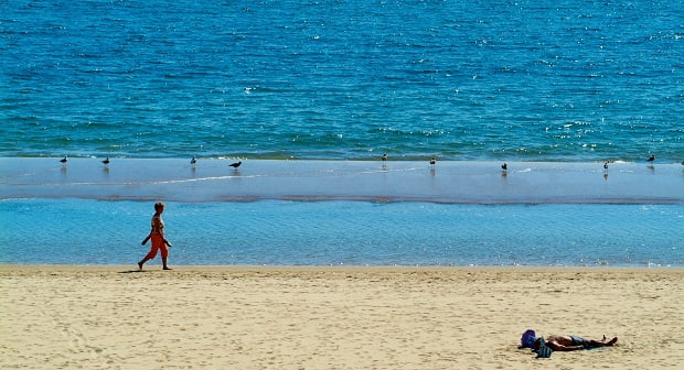 Playa de Quarteira, sur de Portugal. Foto: Turismo Algarve